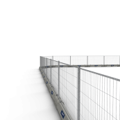 Concrete guard rails SET | with 2.00 m mobile fence | Mobile fence ,,Light